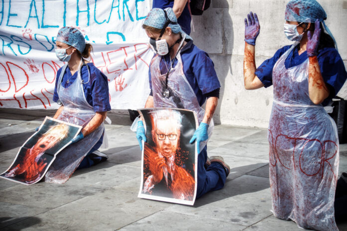 Nurses Protest September 2020 - 04 Healthcare professionals a global commodity